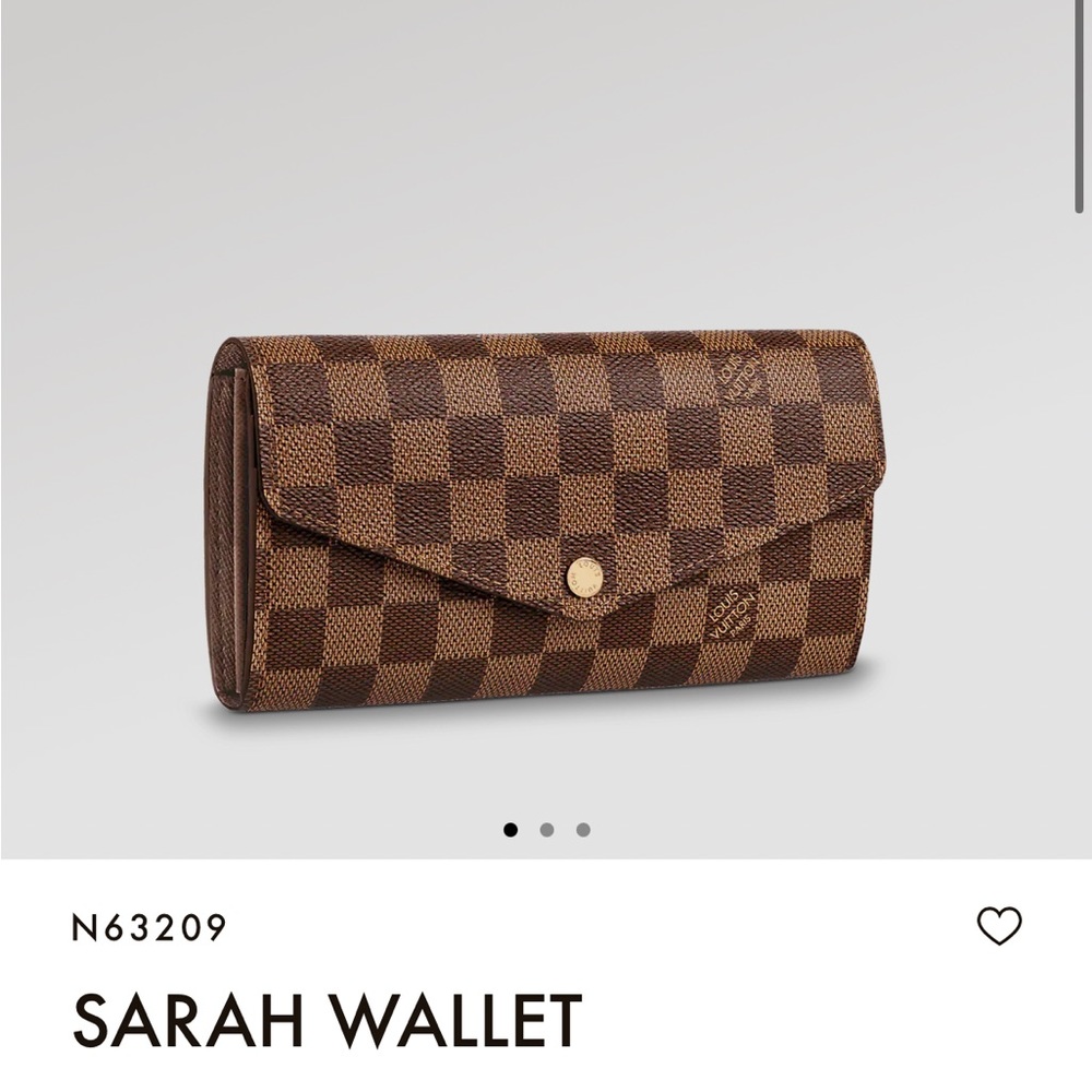 Louis Vuitton Sarah wallet, Damier Ebene color